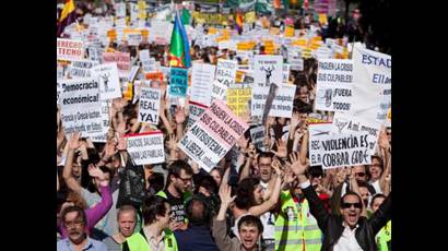 Indignados en calles de España