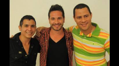 David de María, Yoel Martínez y Israel Rojas