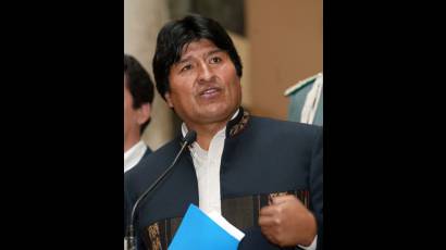 El presidente de Bolivia, Evo Morales