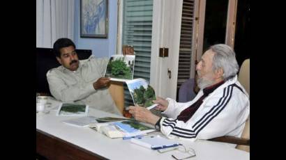 Encuentro entre Fidel y Maduro