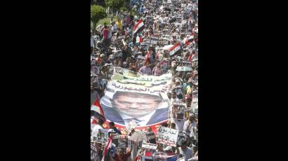 Partidarios del depuesto presidente egipcio Mohamed Mursi 