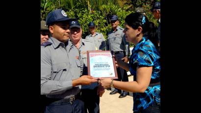 Reconocimiento al teniente Yordanis Ortega Paneque