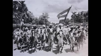 Llegada de la Columna Dos Antonio Maceo a Yaguajay