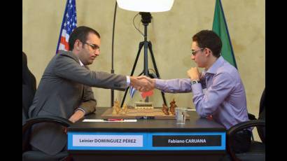 Enfrentamiento entre Leinier Domínguez y Fabiano Caruana