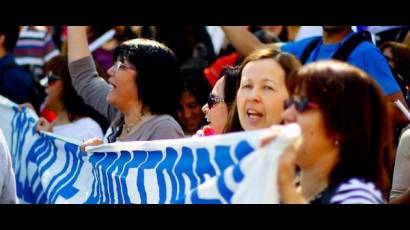 Sale a la calle el profesorado chileno exigiendo sus derechos