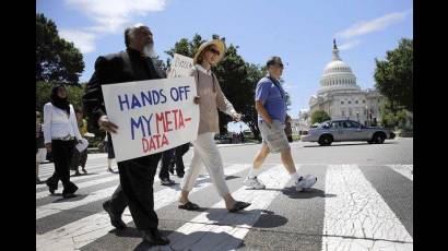 Protestas en Washington contra el espionaje masivo
