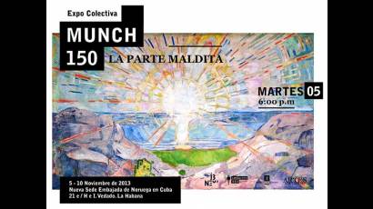 Cartel de la exposición colectiva Munch 150