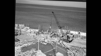 Construcción del malecón habanero