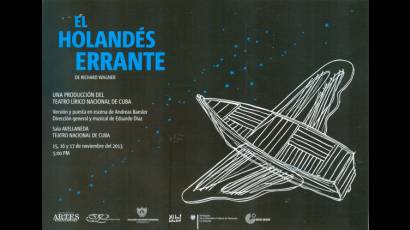 Cartel de la ópera El holandés errante