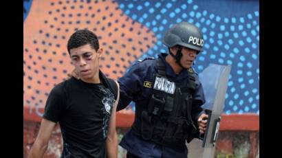 Manifestación estudiantil en Honduras