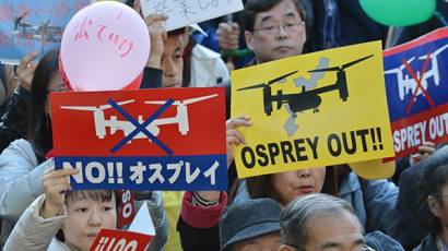Protestas en Okinawa
