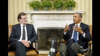Rajoy y Obama 