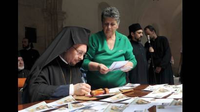 Cancelación del sello postal por el décimo aniversario de la consagración de la catedral San Nicolás de Myra