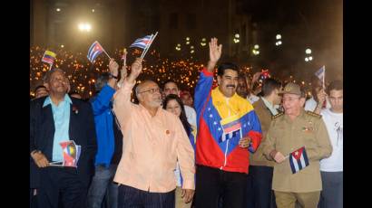 Presidente Raúl Castro en la Marcha de las Antorchas