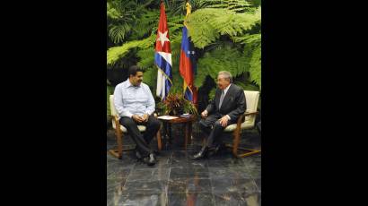 Recibió Raúl al Presidente de Venezuela
