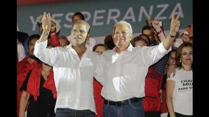 Celebran triunfo del FMLN en El Salvador