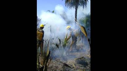 Fuego en la meseta de San Felipe