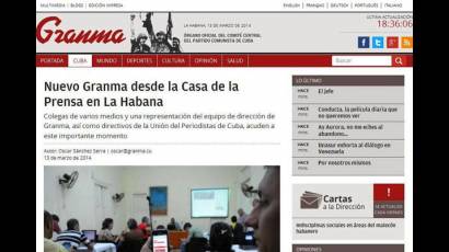 Nuevo Granma desde la Casa de la Prensa en La Habana