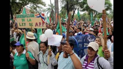 Manifestaciones en Paraguay