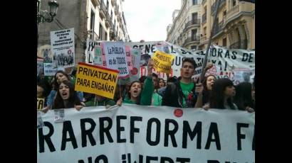 Manifestación por el centro de Madrid 
