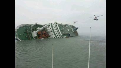 Ferry Sewol hundido en Sudcorea