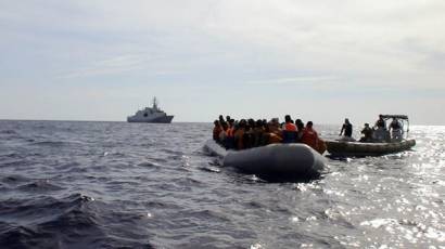Hundimiento de barco en isla Lampedusa