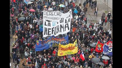 Marcha estudiantil en Chile