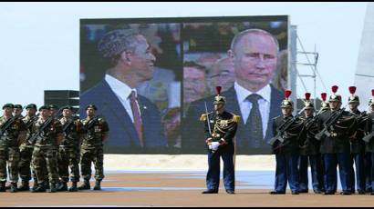 Los presidentes Obama y Putin