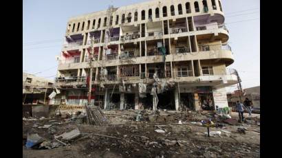 Edificio afectado en Bagdad