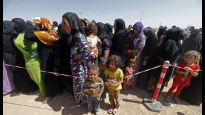Iraquíes desplazados por violencia