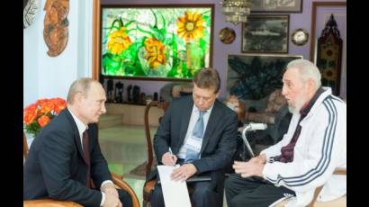 Recibió Fidel al Presidente Putin