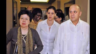 Margaret Chan de visita en Cuba