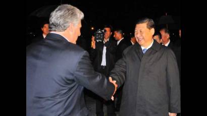 Díaz-Canel y Xi Jinping