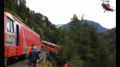 Descarrilamiento de tren en Suiza