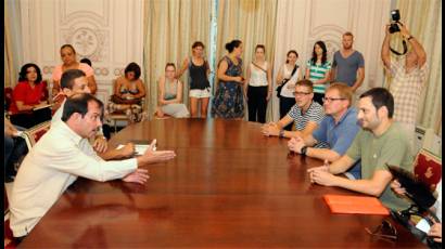 Fernando con grupo alemán Cuba Sí