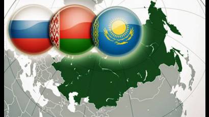 Banderas de Rusia, Bielorrusia y Kazajistán