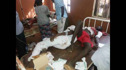 Niños nigerianos heridos