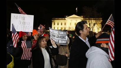 Manifestación frente a la Casa Blanca