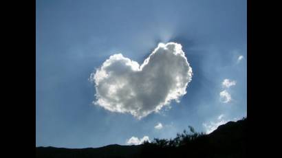 Nube con forma de corazón