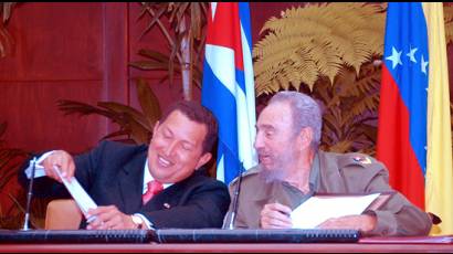 Chávez y Fidel