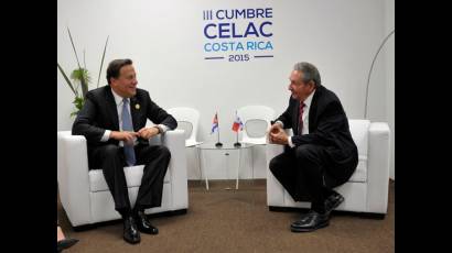 Raúl se reúne con el presidente de Panamá