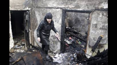 Bombardeos en el este de Ucrania 