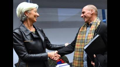 Christine Lagarde y Yanis Varufakis