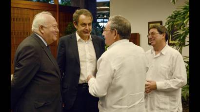 Recibió Raúl a José Luis Rodríguez Zapatero