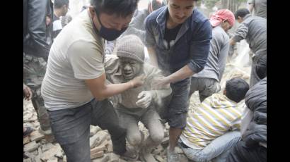 Afectado del terremoto de Nepal