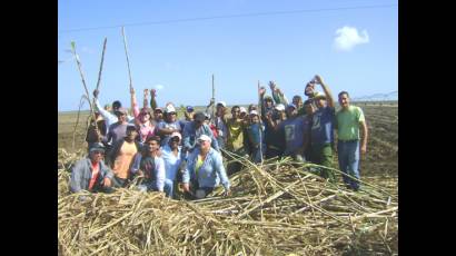 Militantes de la UJC tuneros