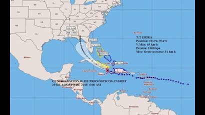 Aviso de Ciclón tropical Erika 