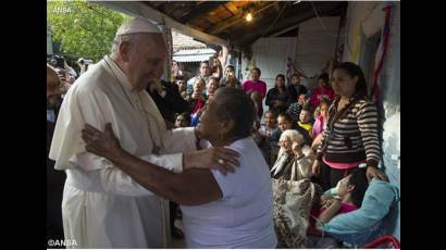 El Papa con los vecinos de Bañado Norte