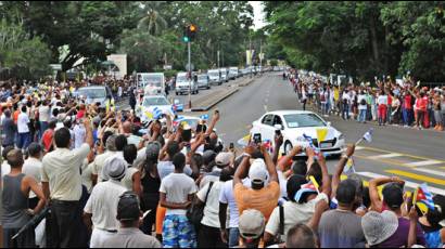 El pueblo de Cuba saluda al Papa Francisco