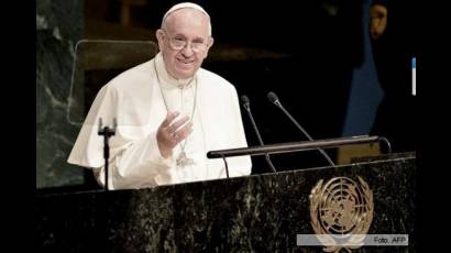 El Sumo Pontífice se dirige a los líderes mundiales reunidos para una cumbre de la Asamblea General de Naciones Unidas